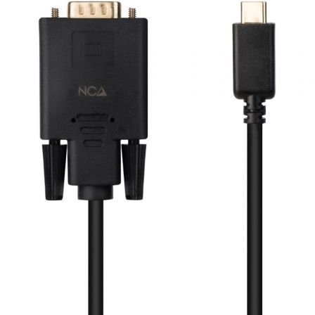 Nanocable Cable Conversor USB-C a VGA, 1.8 m, Negro